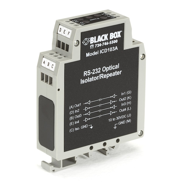 Black Box Din Rail Repeaters w/ Opto-Isolation, ICD103A - main